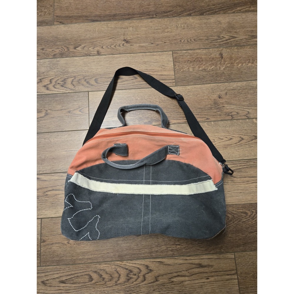 True Religion Canvas Duffel Bag Travel Gym Tote Handbag Carryall Crossbody Y2K